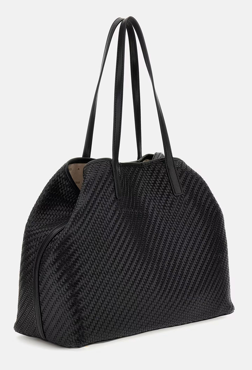 Guess Vikky II Woven Shopper Bag In Black for Women