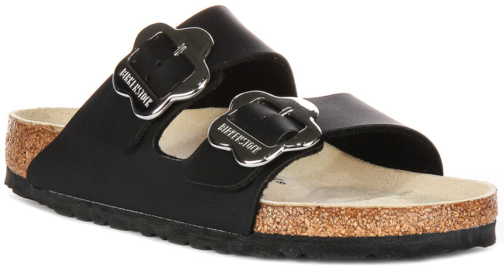 Birkenstock Arizona Flower In Black for Kid