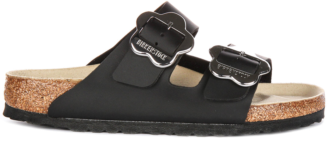 Birkenstock Arizona Flower In Black for Kid