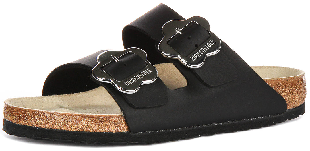 Birkenstock Arizona Flower In Black for Kid
