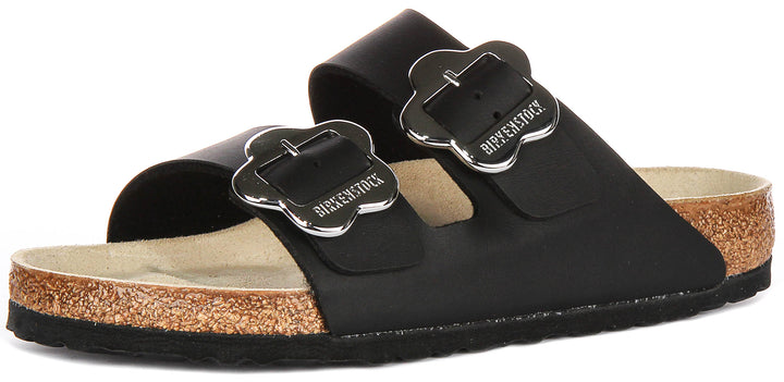 Birkenstock Arizona Flower In Black for Kid