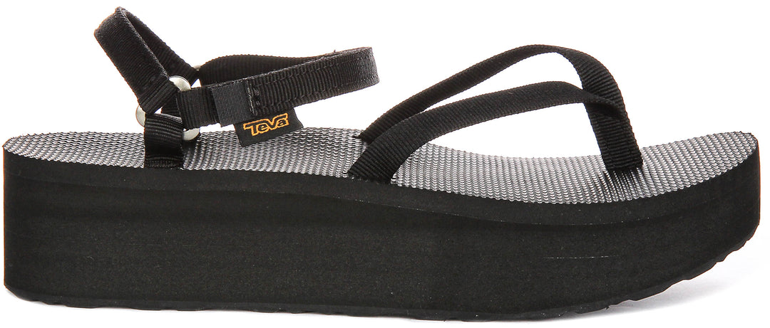 Teva Flatform Slim In Black For Women