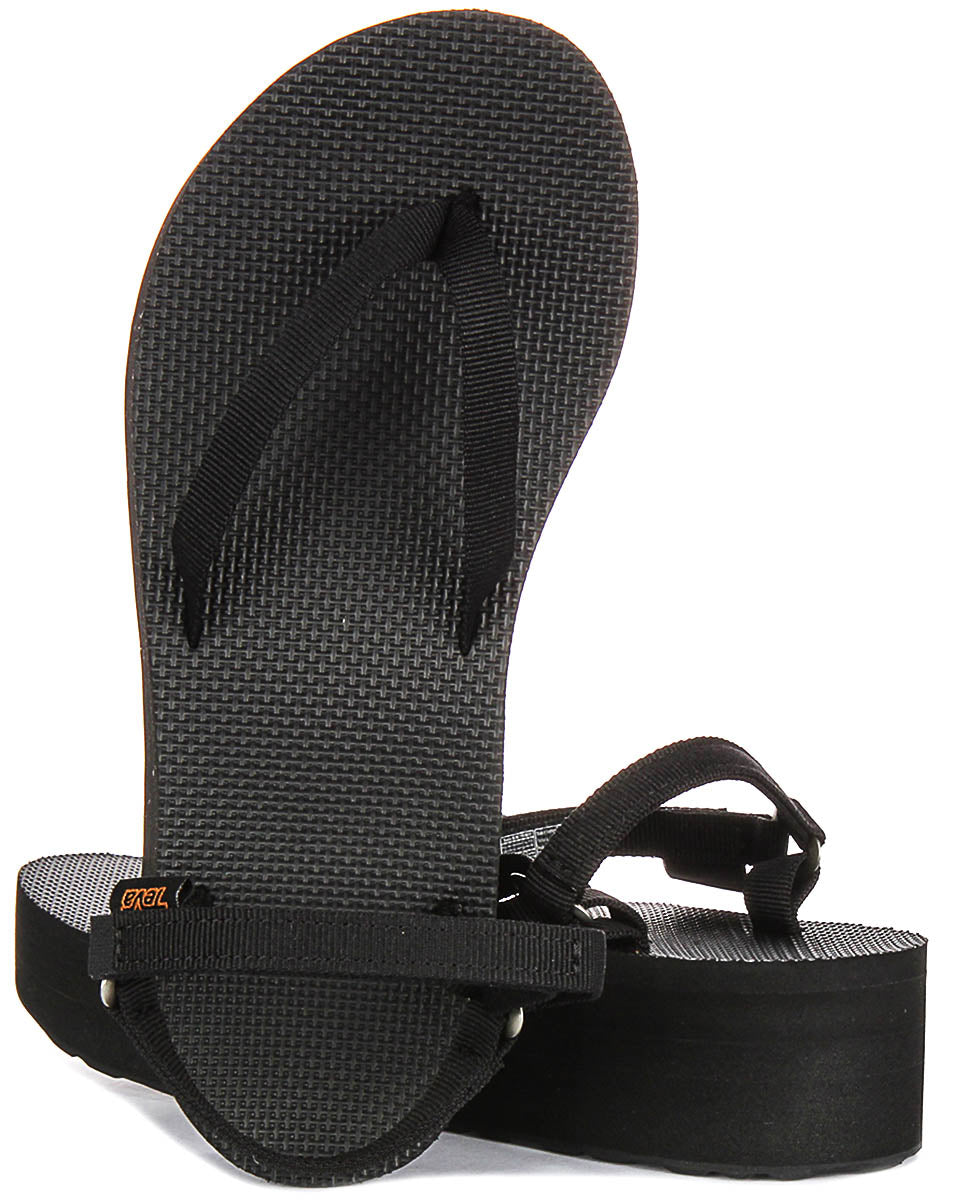 Teva Flatform Slim In Black For Women