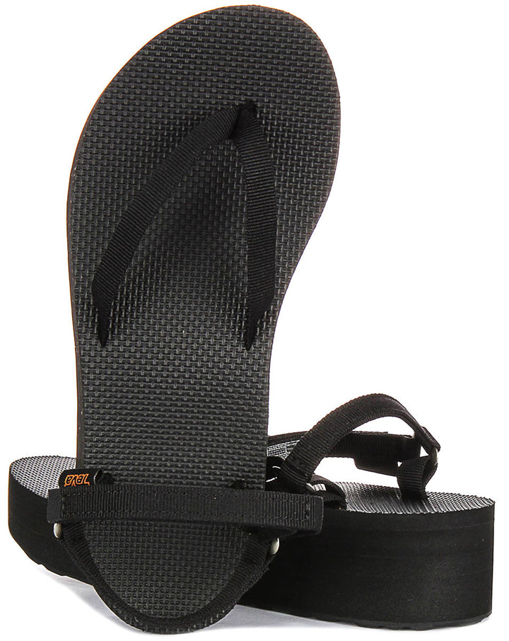 Teva Flatform Slim In Black For Women