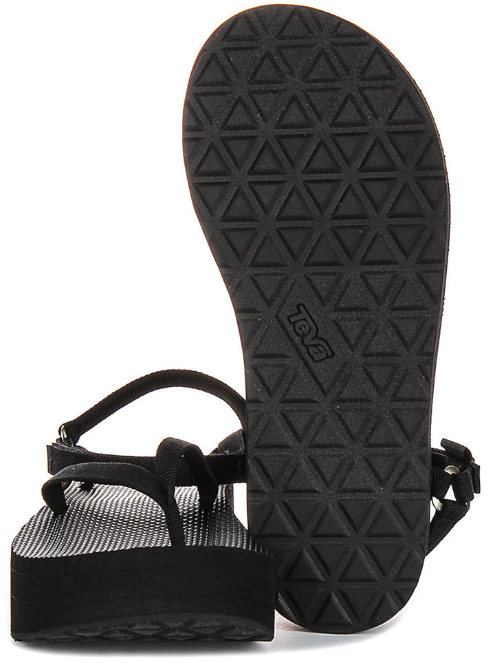 Teva Flatform Slim In Black For Women