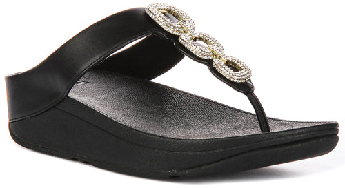 Fitflop Fino Crystal In Black For Women