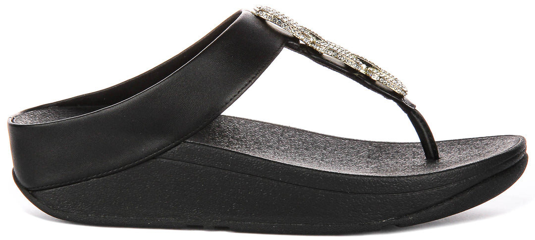 Fitflop Fino Crystal In Black For Women