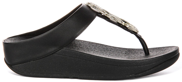 Fitflop Fino Crystal In Black For Women