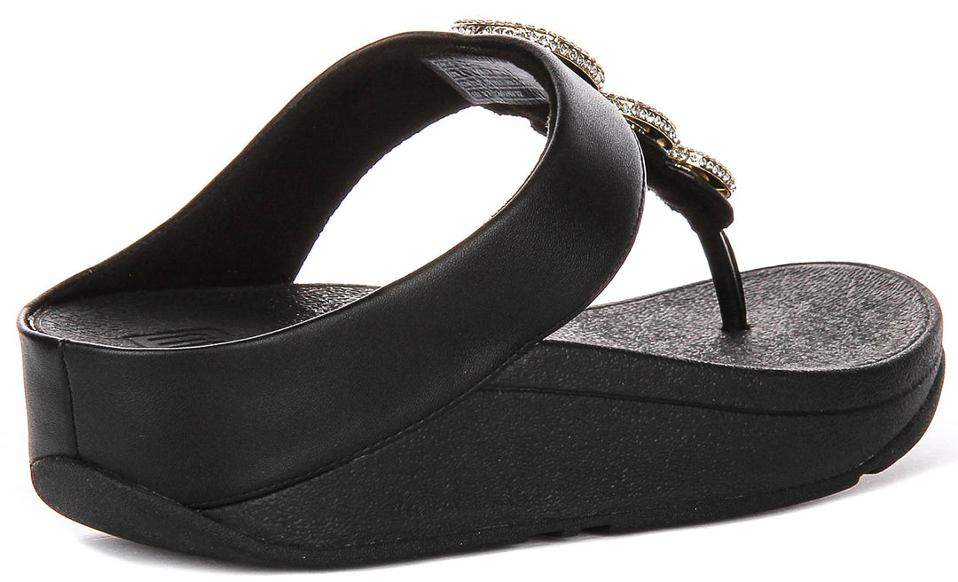 Fitflop Fino Crystal In Black For Women