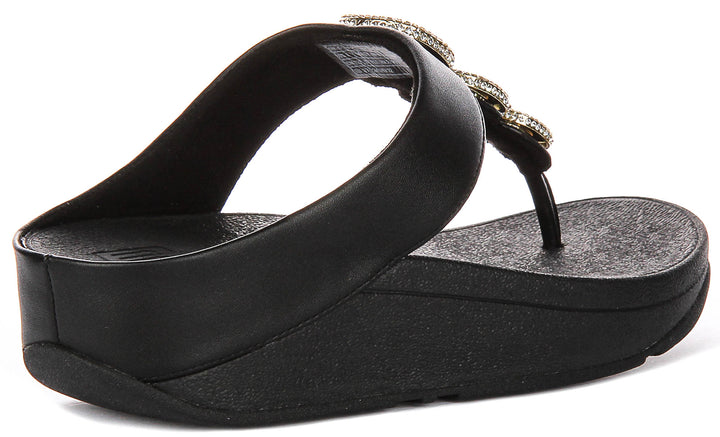 Fitflop Fino Crystal In Black For Women