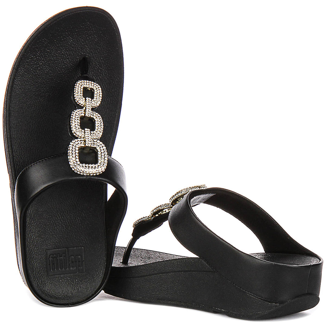 Fitflop Fino Crystal In Black For Women