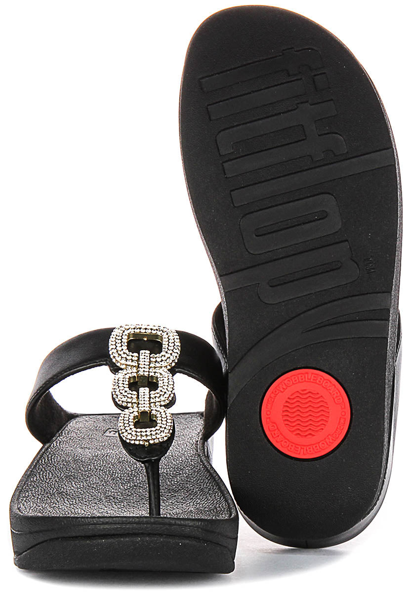 Fitflop Fino Crystal In Black For Women