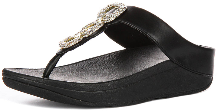 Fitflop Fino Crystal In Black For Women