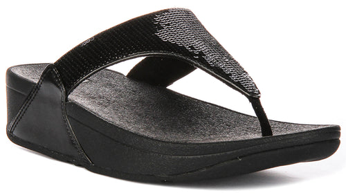 Fitflop Lulu Sequins In Black For Women
