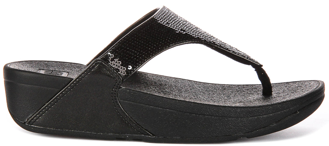 Fitflop Lulu Sequins In Black For Women