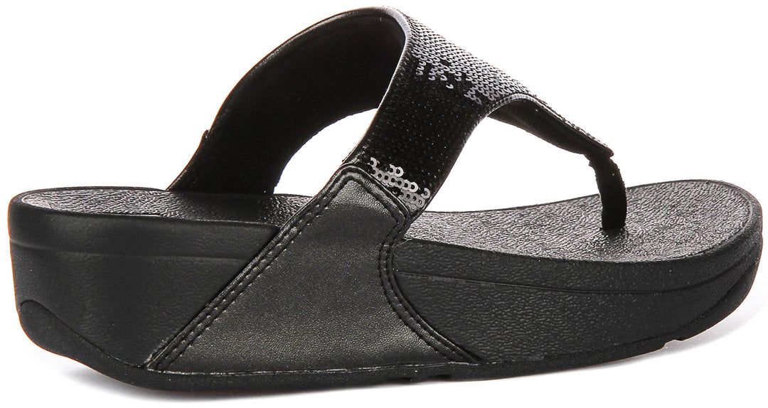 Fitflop Lulu Sequins In Black For Women
