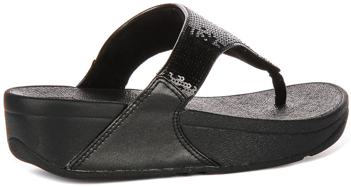 Fitflop Lulu Sequins In Black For Women