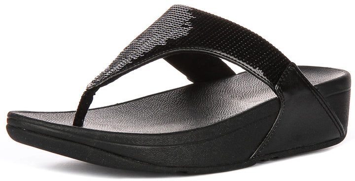 Fitflop Lulu Sequins In Black For Women