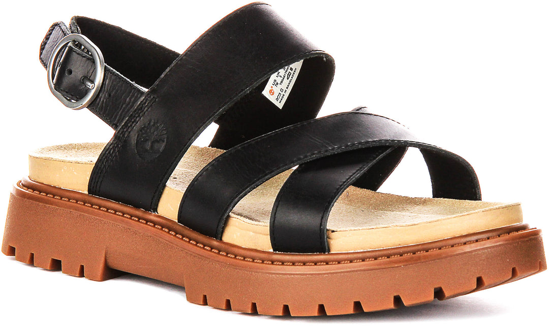 Timberland Clairemont Backstrap Sandal A61TR In Black For Women