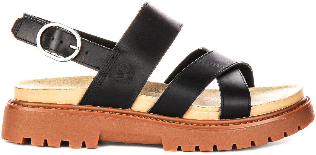 Timberland Clairemont Backstrap Sandal A61TR In Black For Women