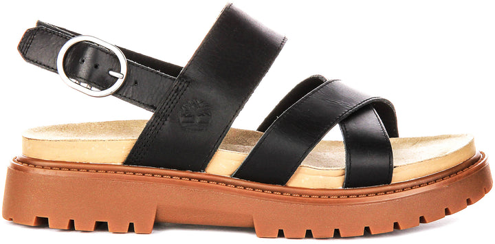 Timberland Clairemont Backstrap Sandal A61TR In Black For Women