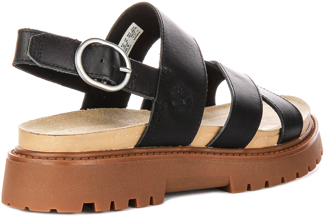 Timberland Clairemont Backstrap Sandal A61TR In Black For Women