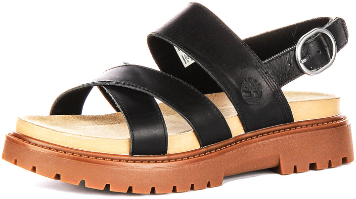 Timberland Clairemont Backstrap Sandal A61TR In Black For Women