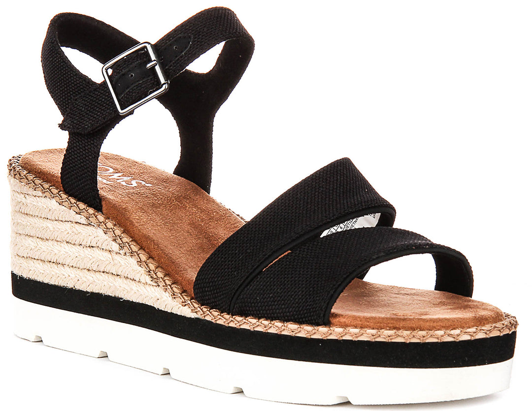 Toms Darya Wedge In Black For Women