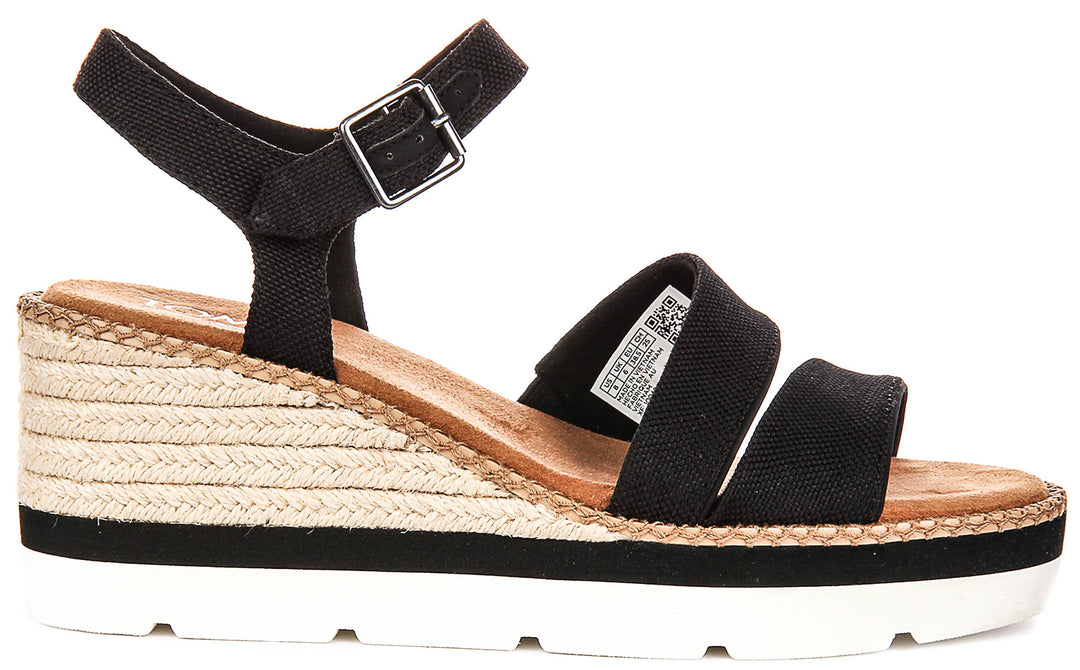Toms Darya Wedge In Black For Women