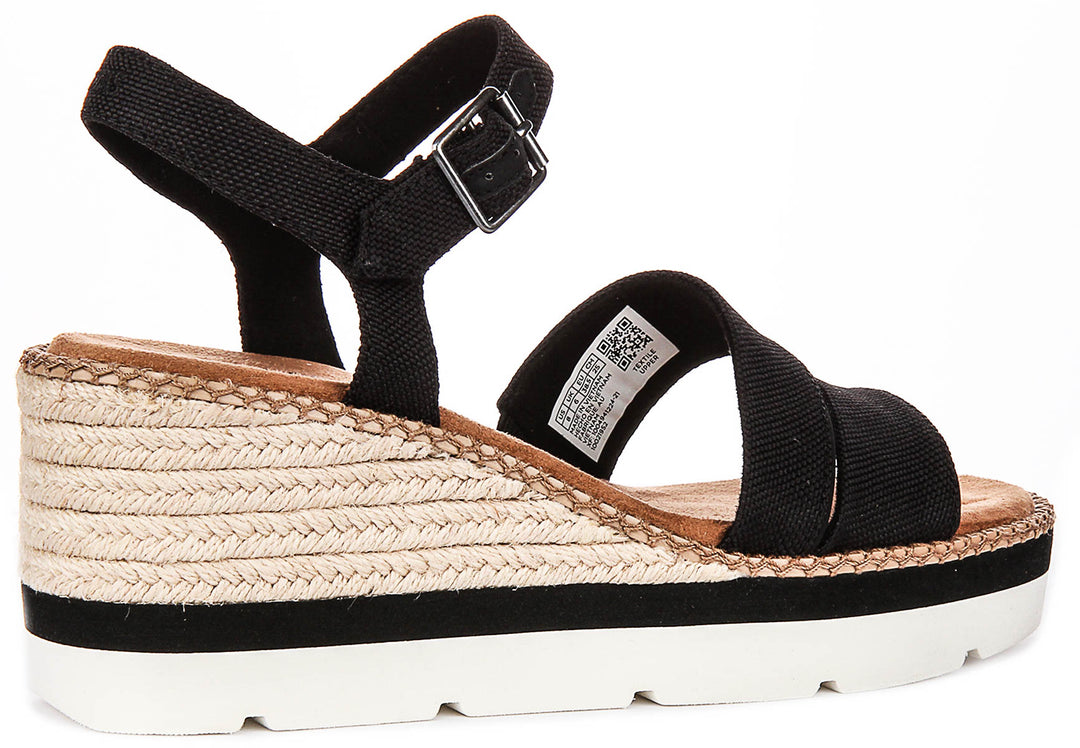 Toms Darya Wedge In Black For Women