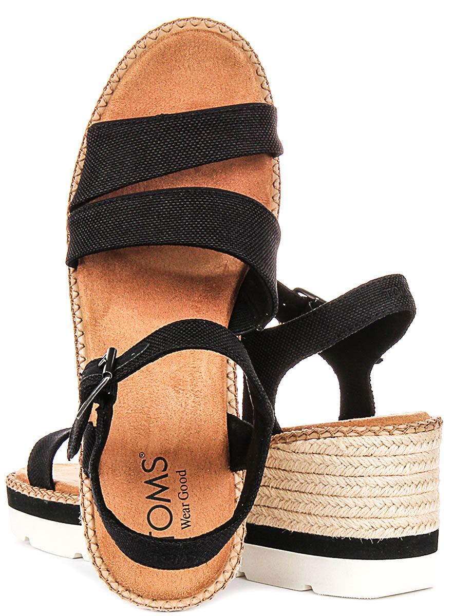 Toms Darya Wedge In Black For Women