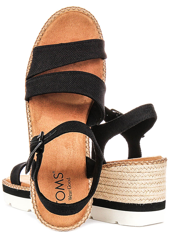Toms Darya Wedge In Black For Women