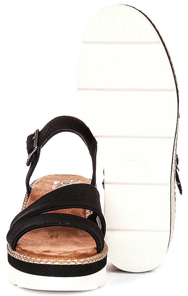 Toms Darya Wedge In Black For Women