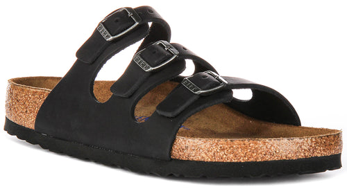 Birkenstock Florida Soft Footbed In Black | Regular Fit