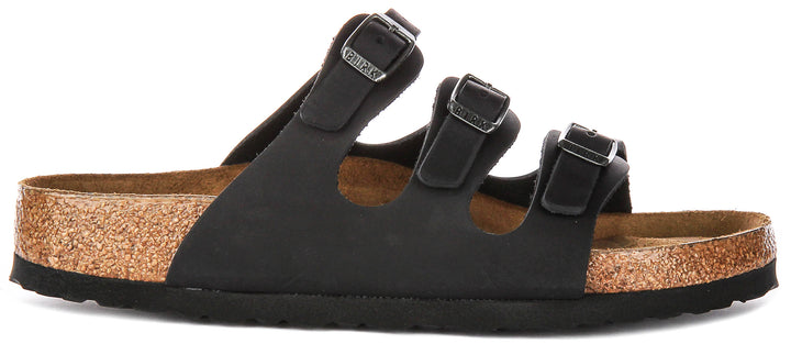 Birkenstock Florida Soft Footbed In Black | Regular Fit