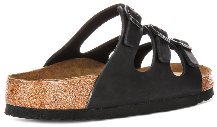 Birkenstock Florida Soft Footbed In Black | Regular Fit