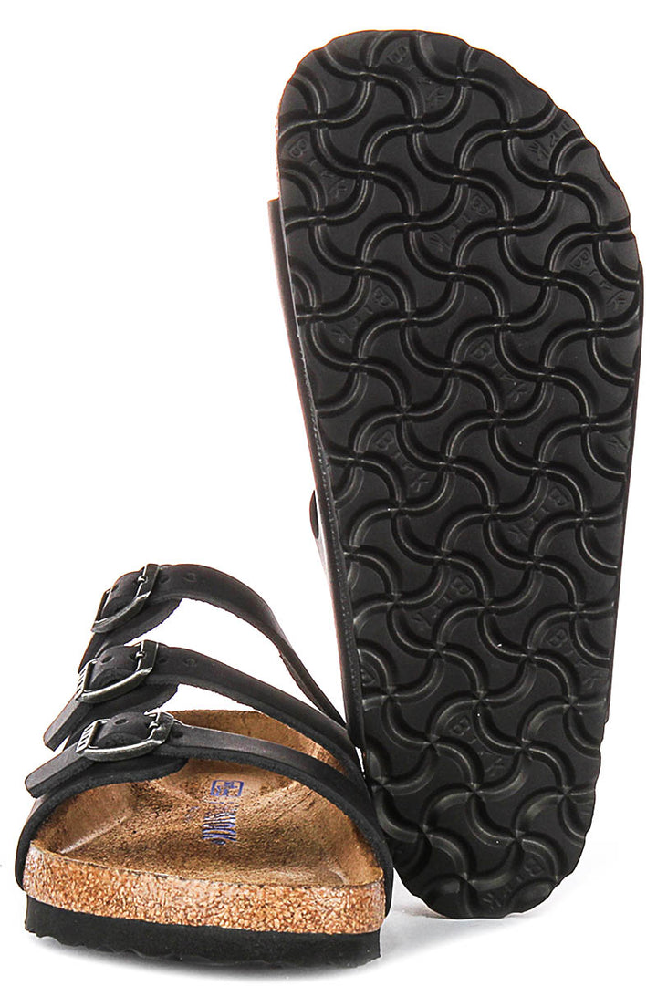 Birkenstock Florida Soft Footbed In Black | Regular Fit
