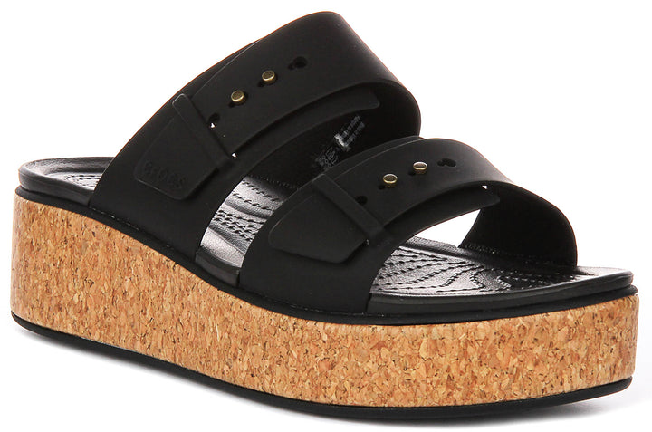 Crocs Brooklyn Cork B In Black For Women