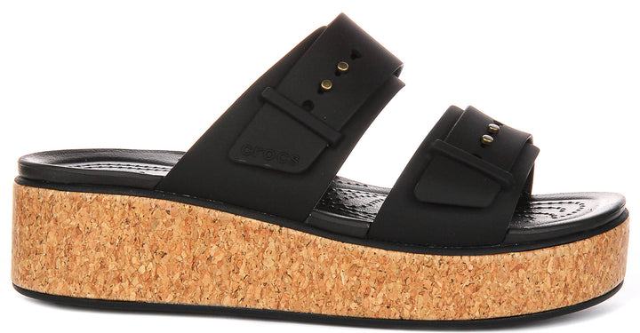 Crocs Brooklyn Cork B In Black For Women