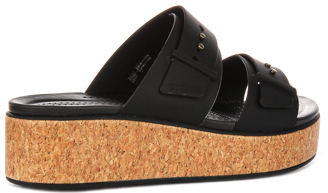 Crocs Brooklyn Cork B In Black For Women