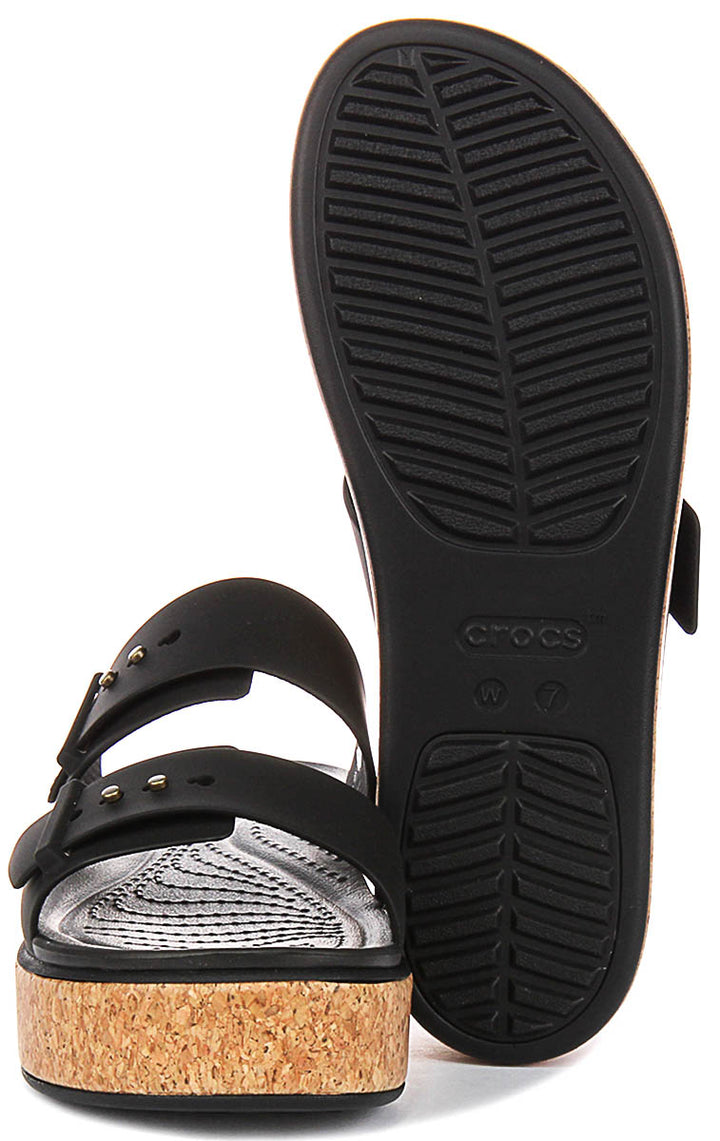 Crocs Brooklyn Cork B In Black For Women