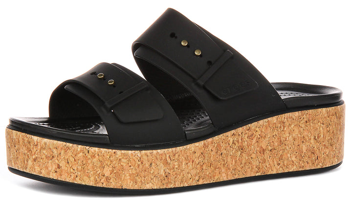 Crocs Brooklyn Cork B In Black For Women