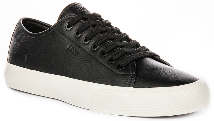 Boss Aiden Tennis In Black Leather For Men