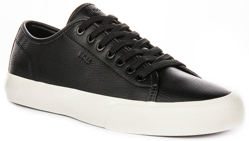 Boss Aiden Tennis In Black Leather For Men