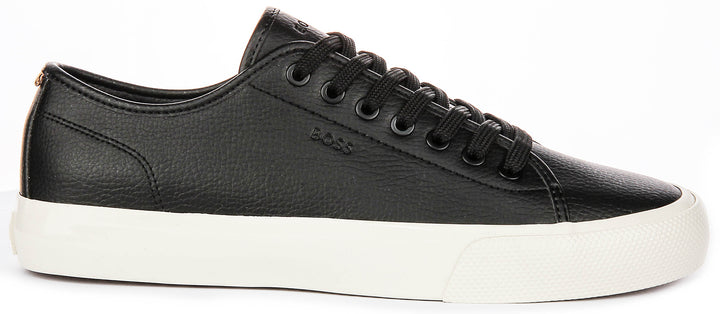 Boss Aiden Tennis In Black Leather For Men