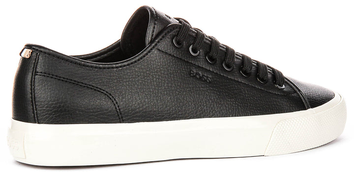 Boss Aiden Tennis In Black Leather For Men