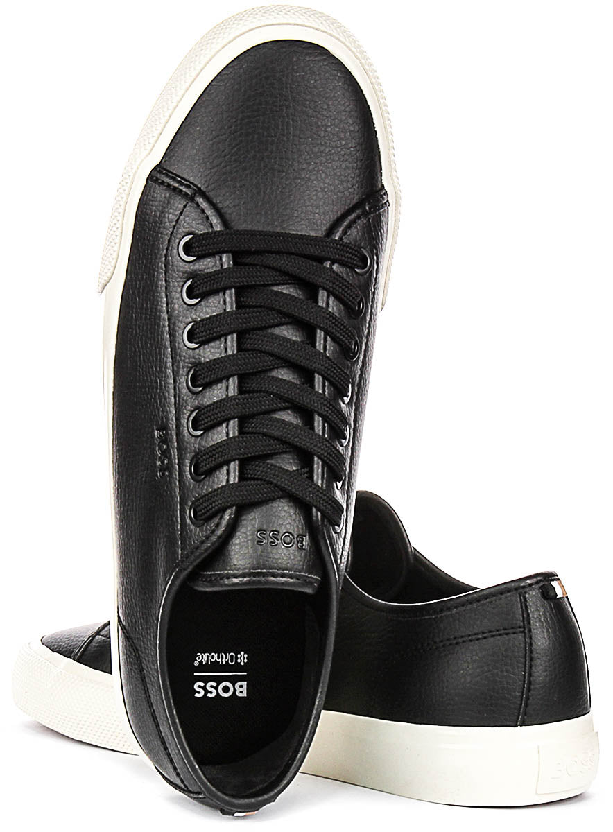 Boss Aiden Tennis In Black Leather For Men