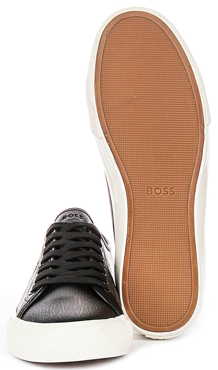 Boss Aiden Tennis In Black Leather For Men