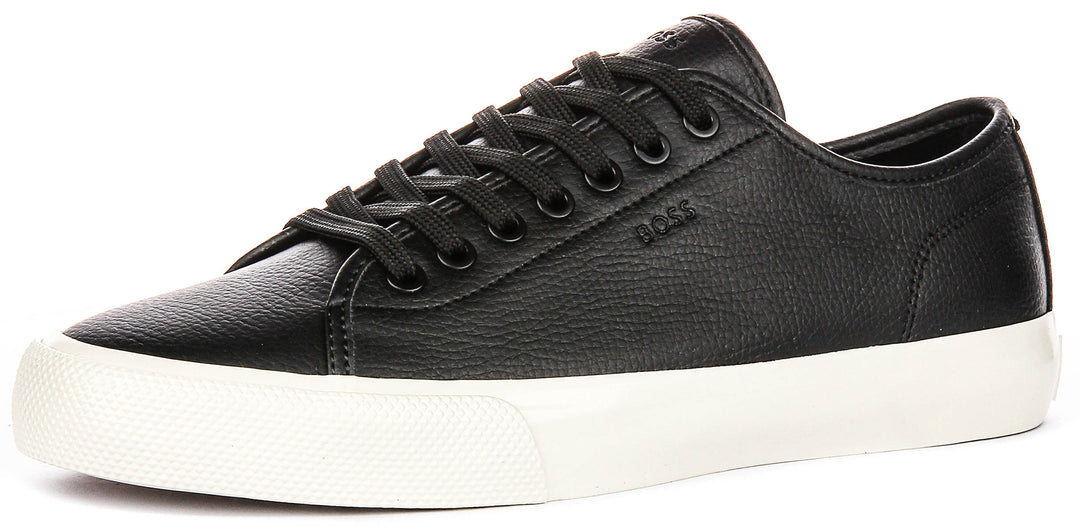Boss Aiden Tennis In Black Leather For Men