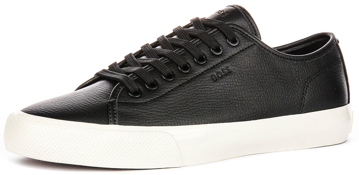 Boss Aiden Tennis In Black Leather For Men